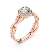 Gold Ring LR-0208, Rose Gold, view 2