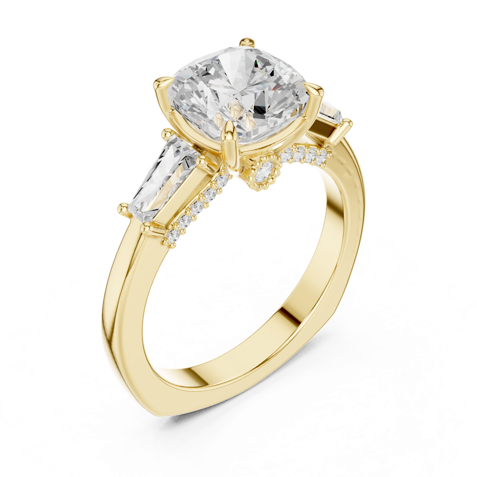 Gold Ring DDLR-271, Yellow Gold, view 2