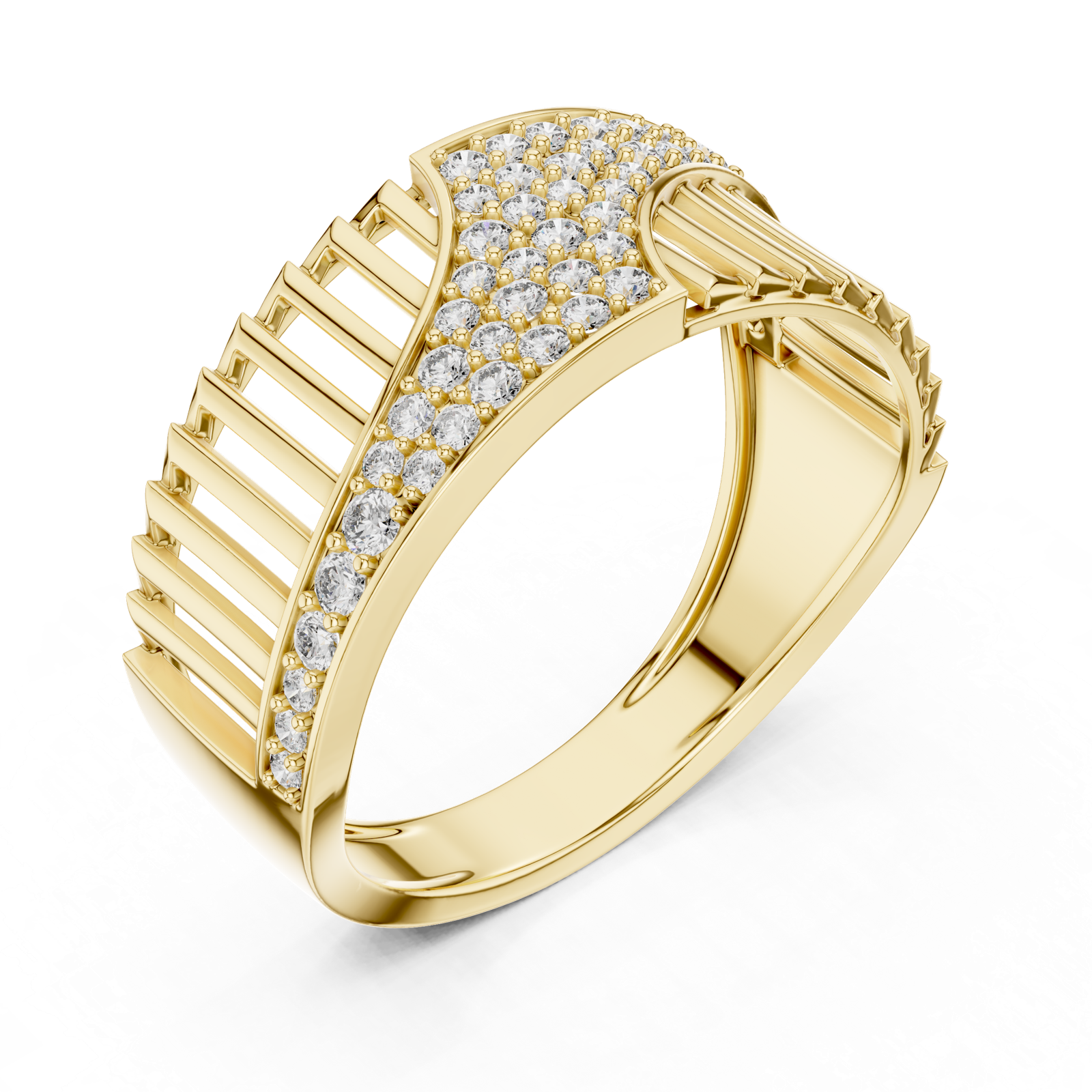 Gold Ring LR-01 (11), Yellow Gold, view 2