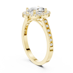 Gold Ring DDLR-349, Oval center stone, Yellow Gold, view 1