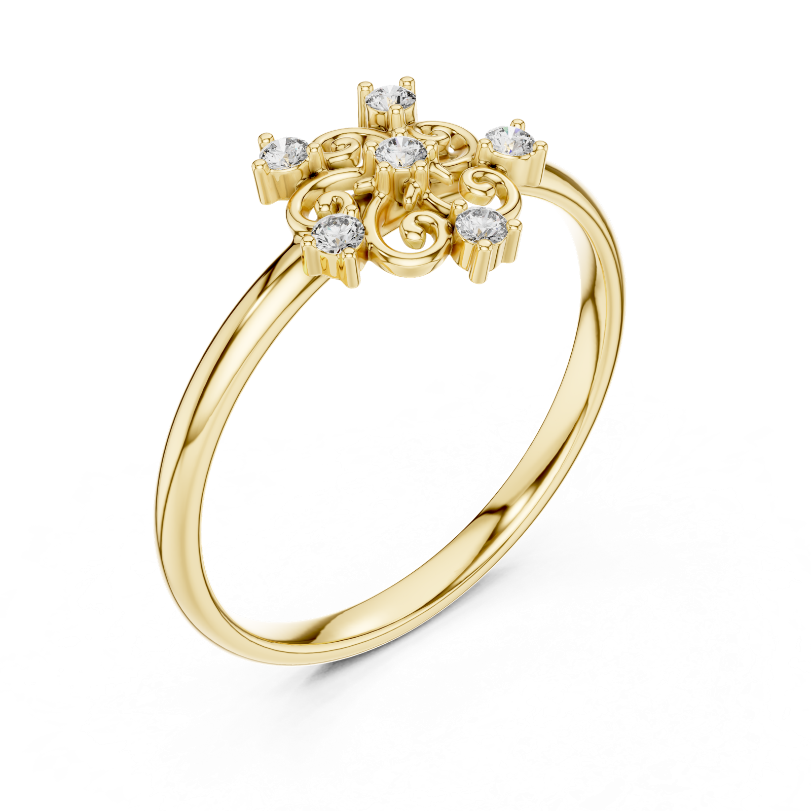 Gold Ring 1 (435), Yellow Gold, view 2