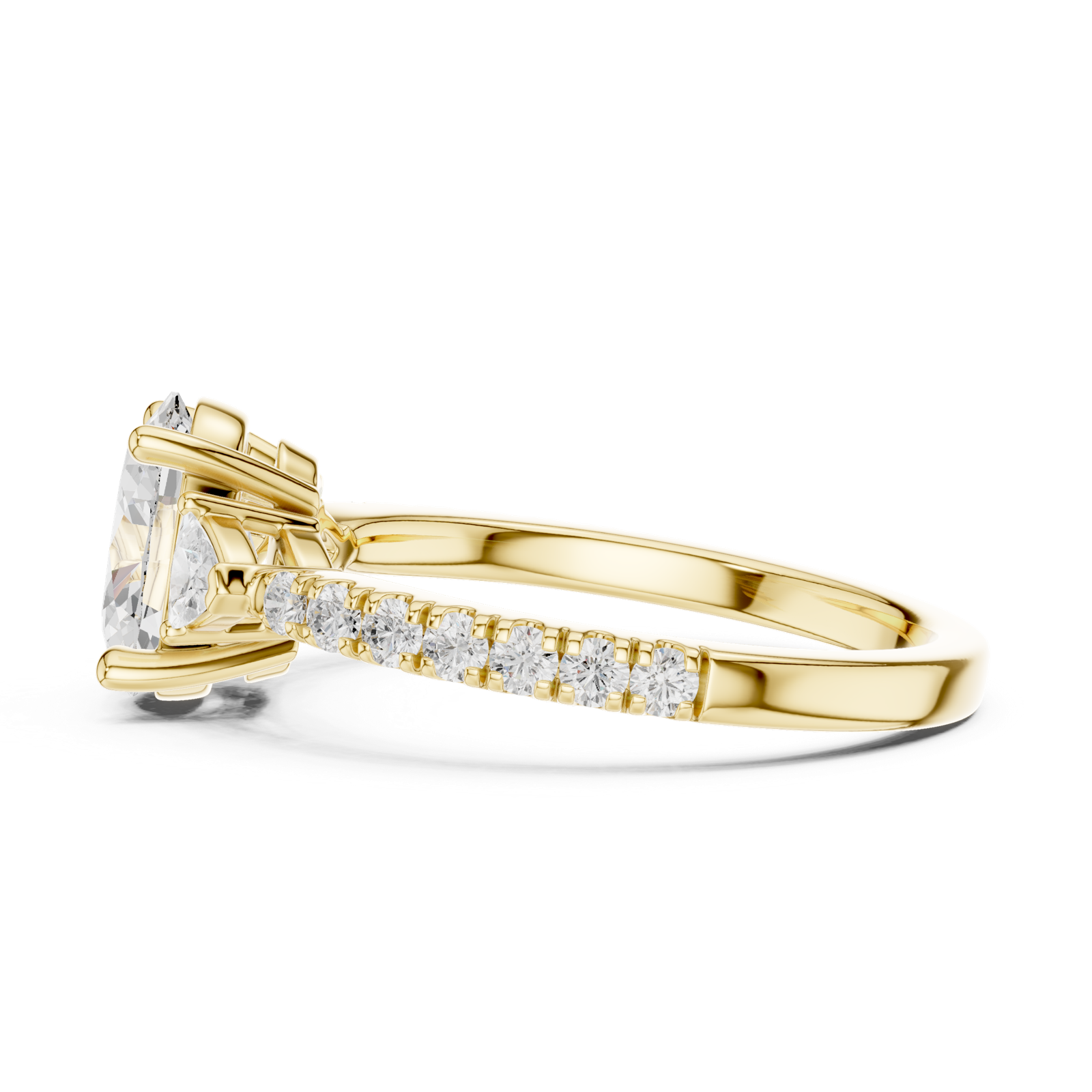 Gold Ring DDLR-859, Yellow Gold, view 3