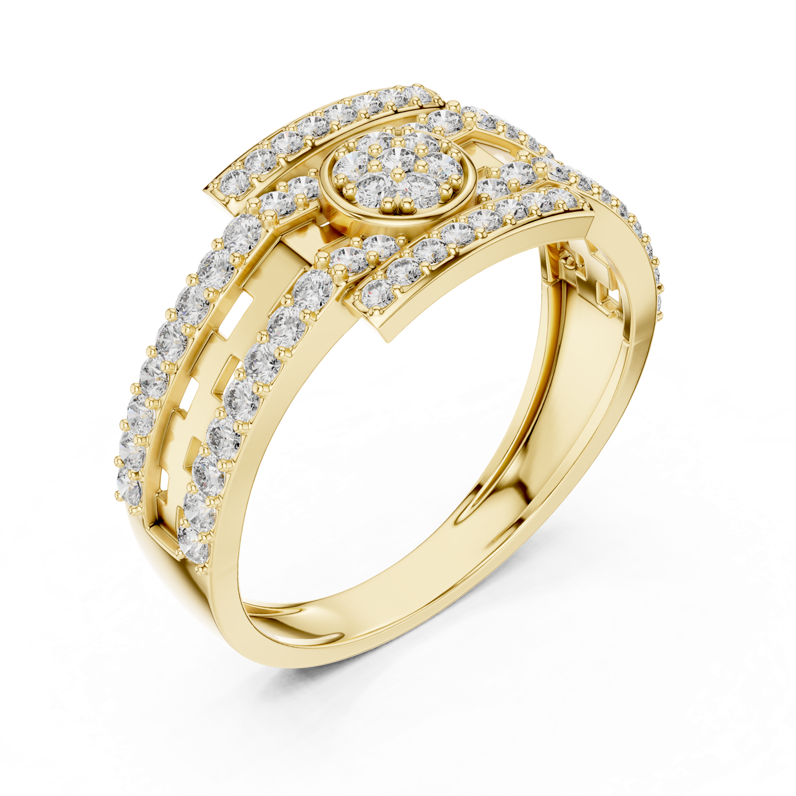 Gold Ring LR-01 (18), Yellow Gold, view 2