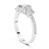 Gold Ring DDLR-1113, White Gold, view 1