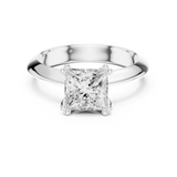Gold Jewelry L36-8, Princess center stone, White Gold, view 4