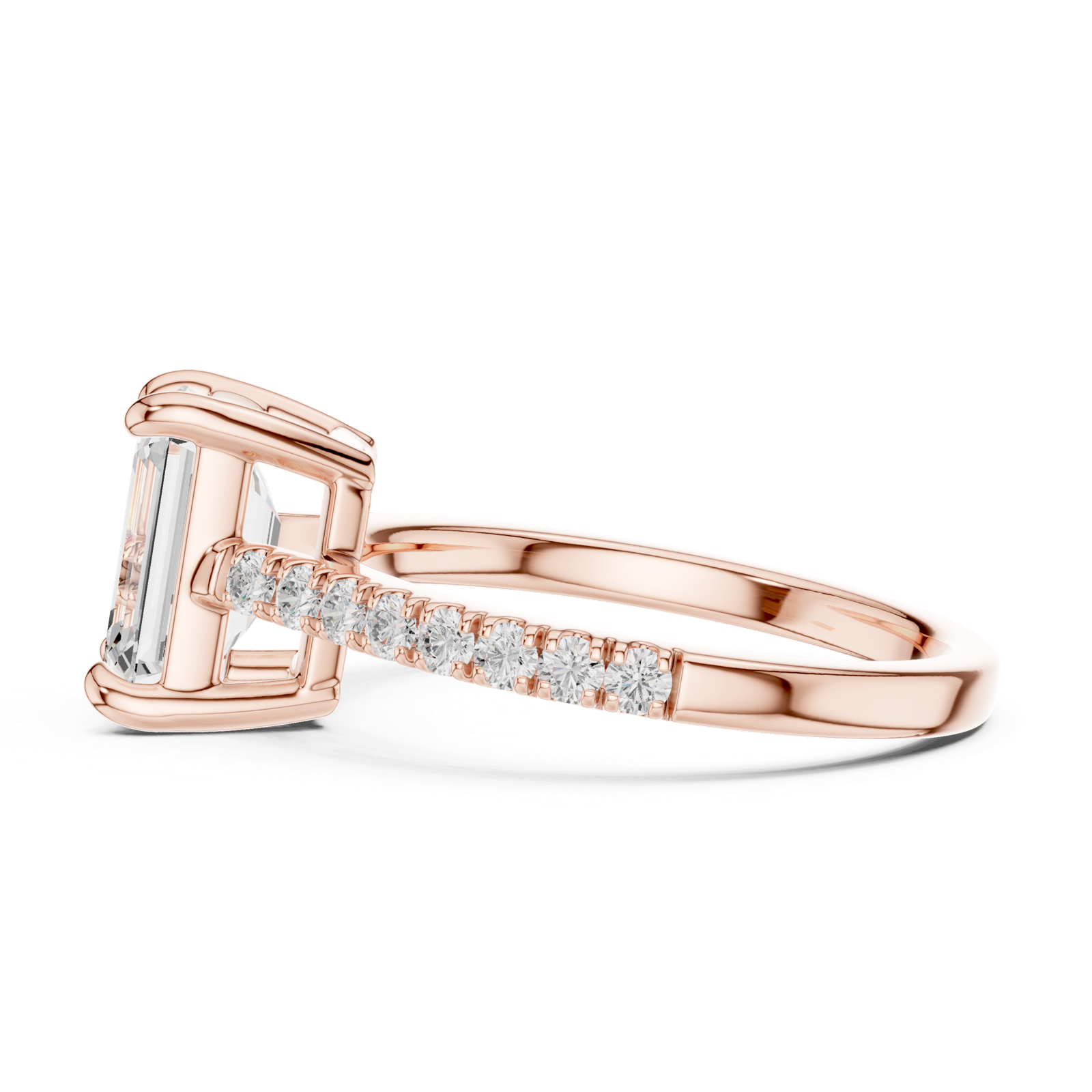 Gold Ring DDLR-876, Rose Gold, view 3