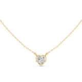 Gold Jewelry, Heart center stone, Yellow Gold, view 4