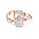 Gold Ring DDLR-506, Rose Gold, view 4