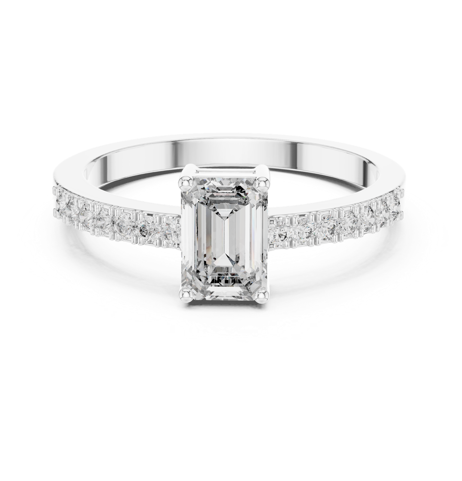 Gold Ring ALR-61, White Gold, view 4