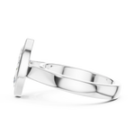 Gold Jewelry L36-3, Marquise center stone, White Gold, view 3