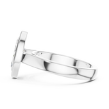 Gold Jewelry L36-3, Marquise center stone, White Gold, view 3