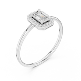 Gold Ring HLR-206, White Gold, view 2