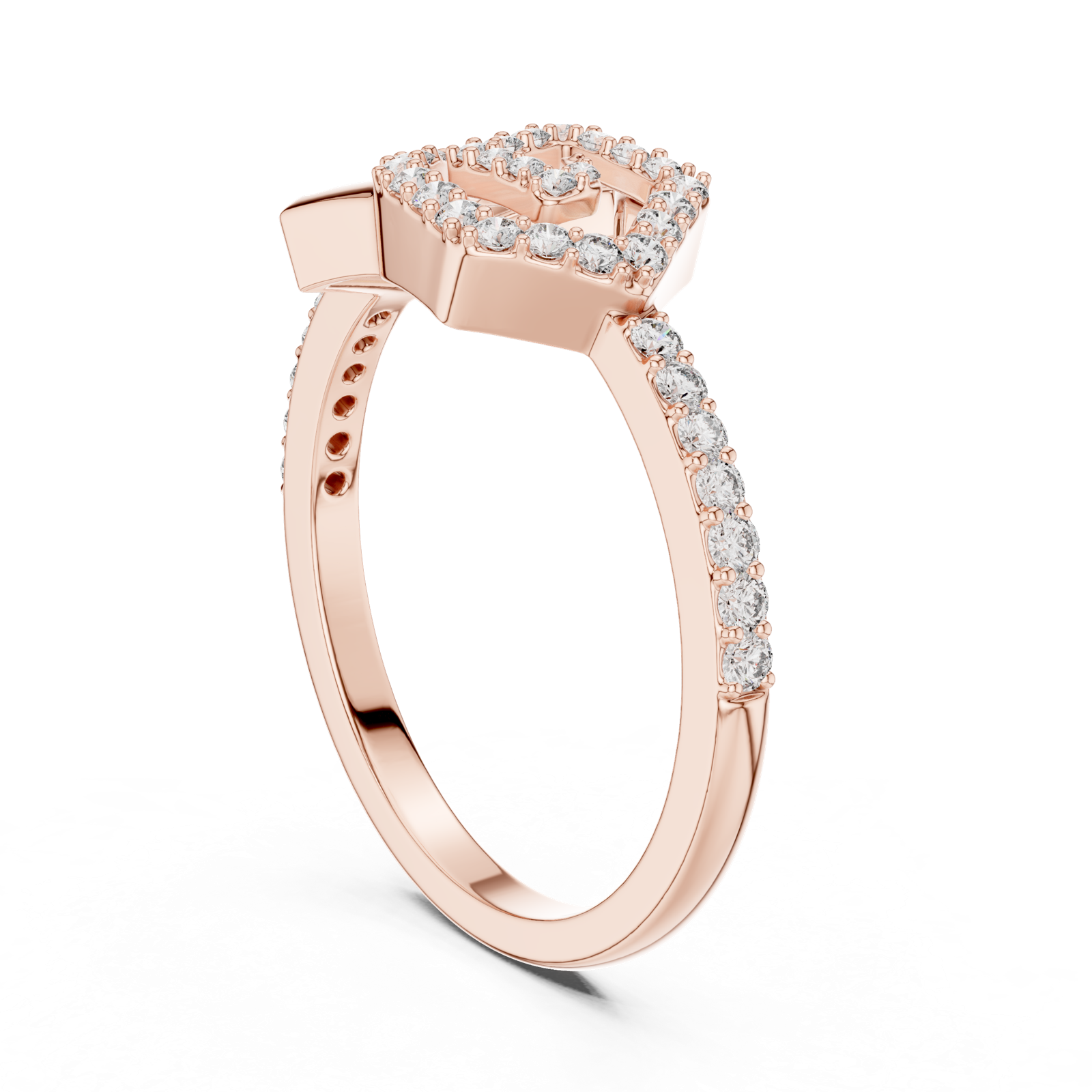 Gold Ring LR-01 (55), Rose Gold