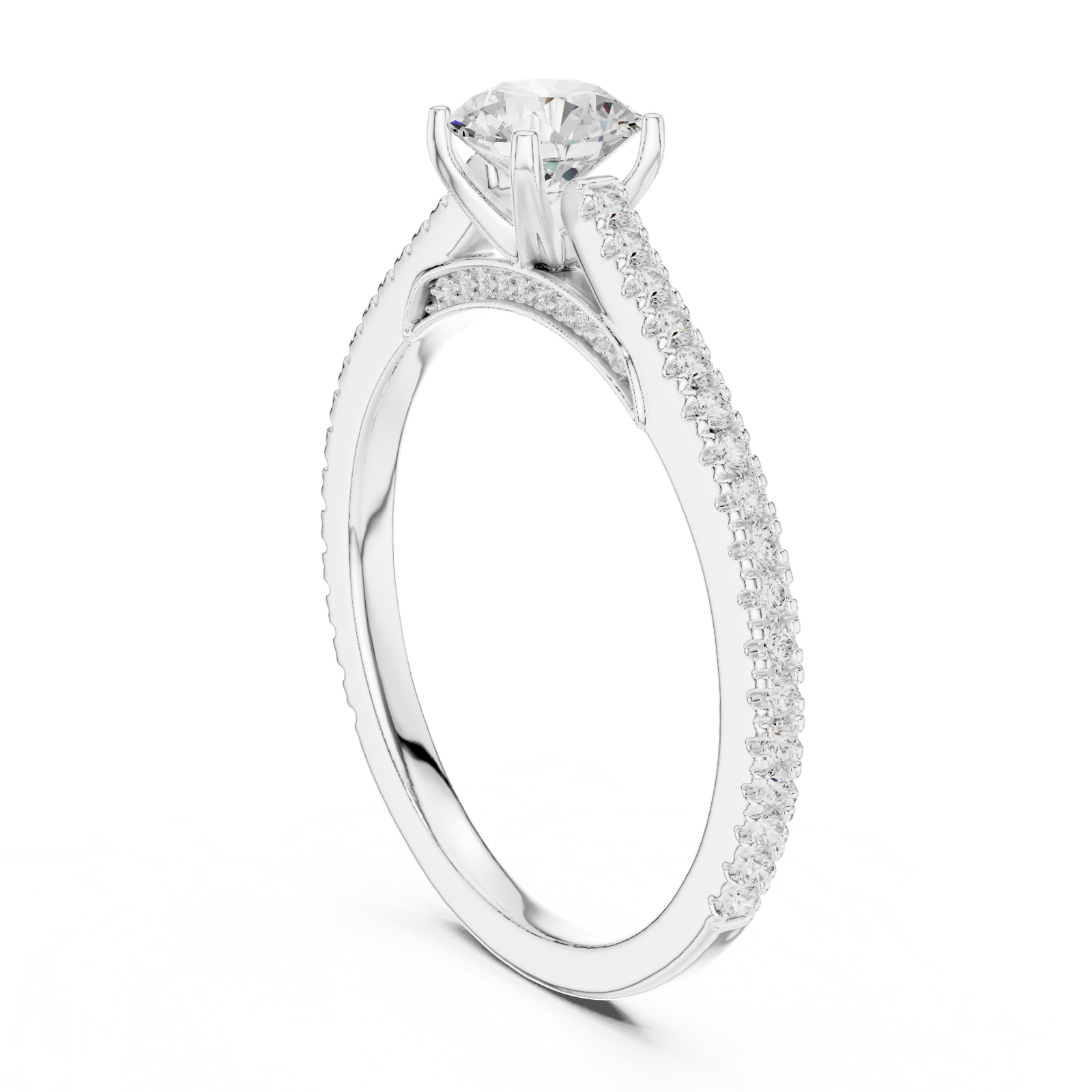 Gold Ring LR-0312, White Gold, view 1