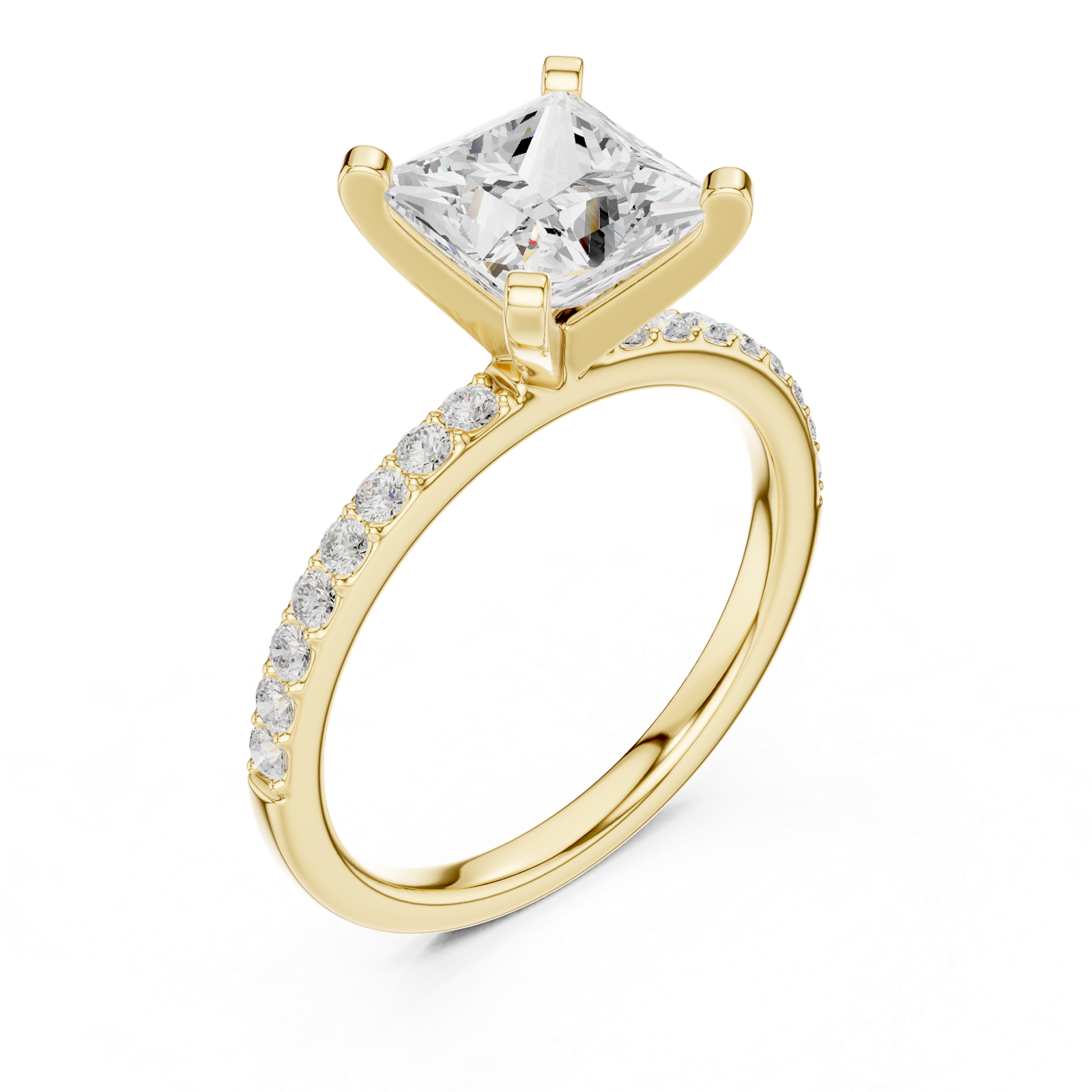 Gold Ring DDLR-890, Yellow Gold, view 2
