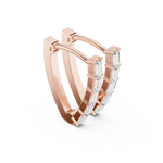Gold Earrings AOMER-03, Rose Gold, view 1
