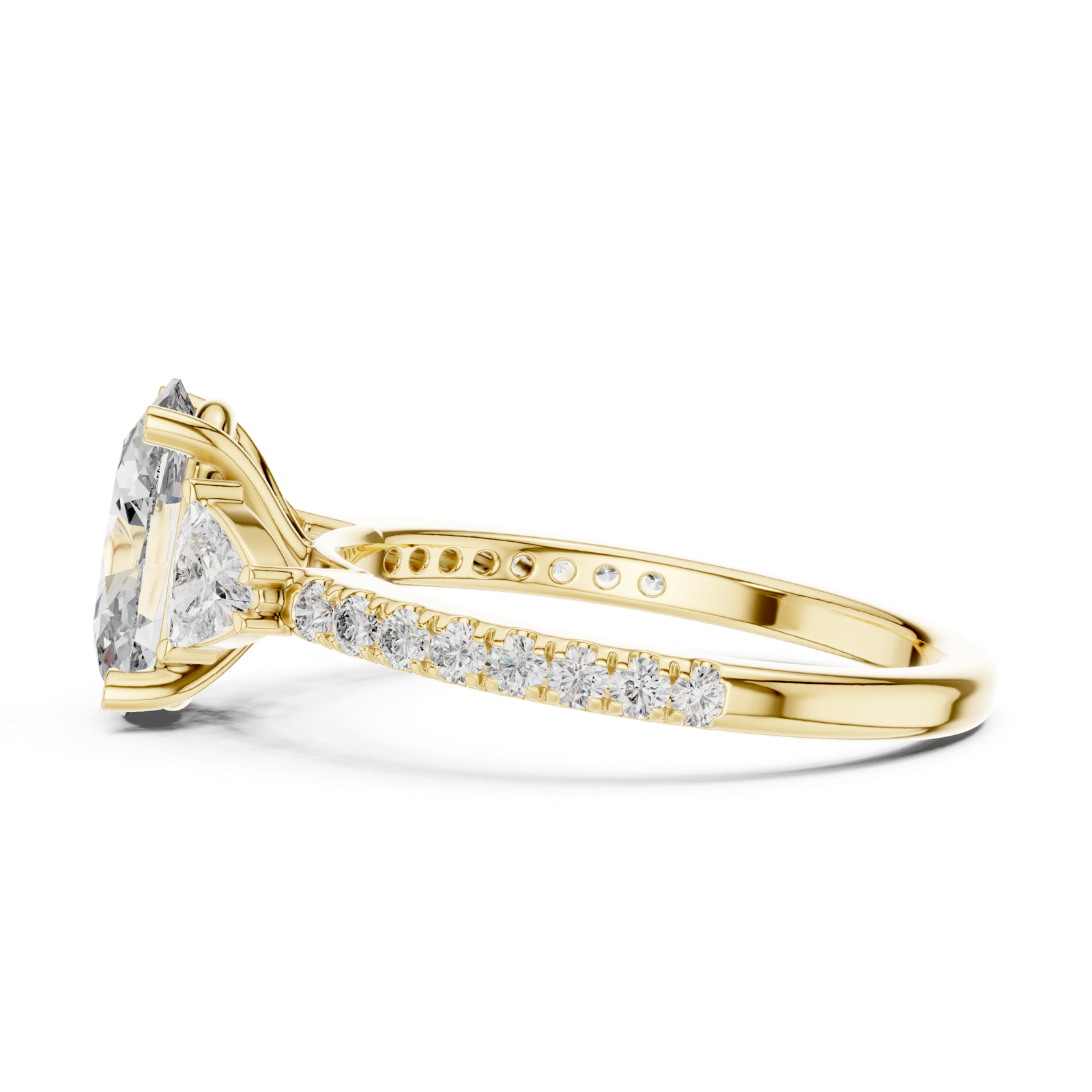 Gold Ring DDLR-184, Yellow Gold, view 3