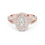 Gold Ring DDLR-758, Rose Gold, view 4