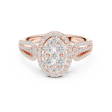 Gold Ring DDLR-758, Rose Gold, view 4