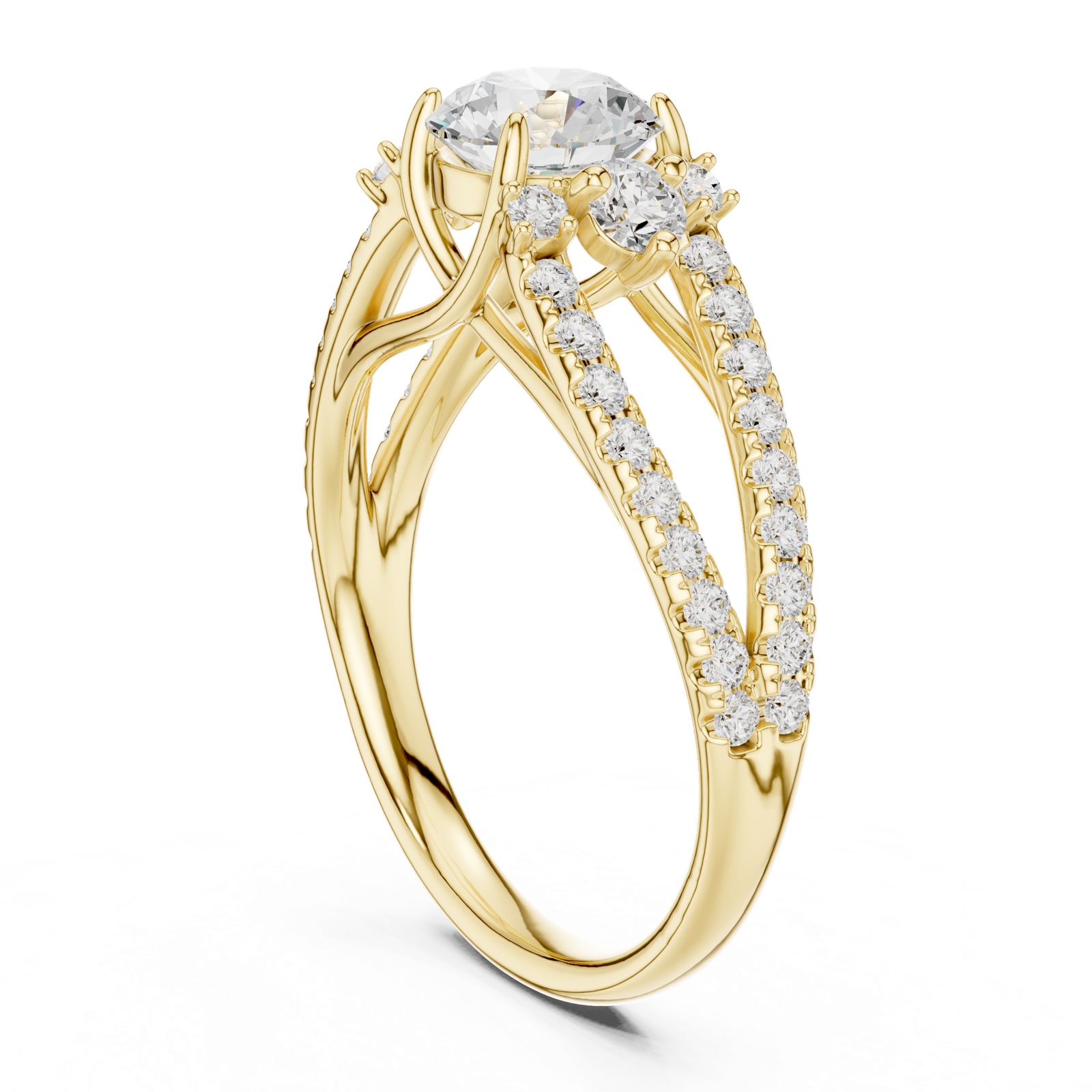 Gold Ring DDLR-794, Yellow Gold, view 1