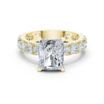 Gold Jewelry L35-63, Radiant center stone, Yellow Gold