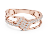 Gold Ring LR-01 (21), Rose Gold, view 4