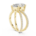 Gold Jewelry L36-25, Pear center stone, Yellow Gold, view 1