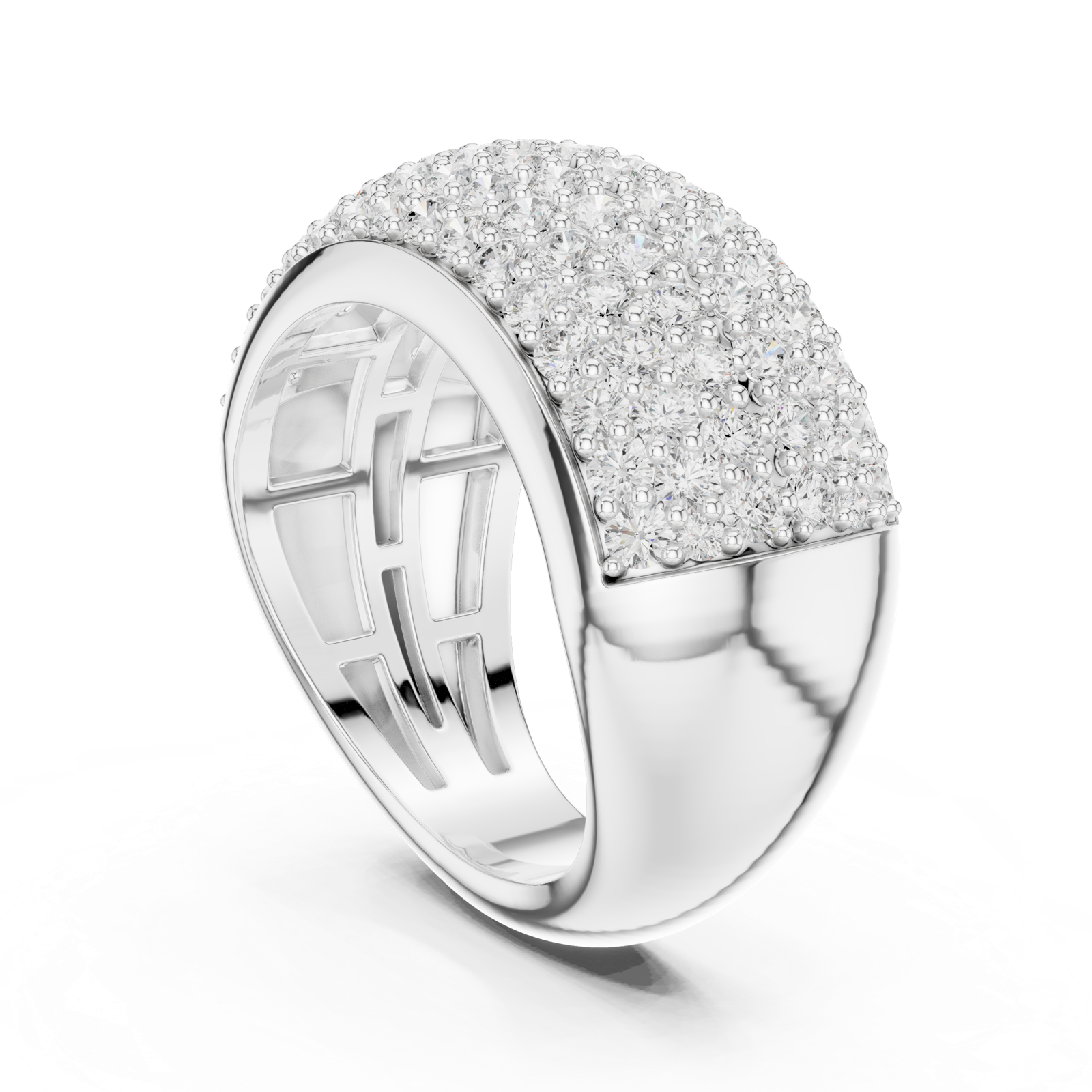Gold Ring DDLR-316, White Gold, view 1