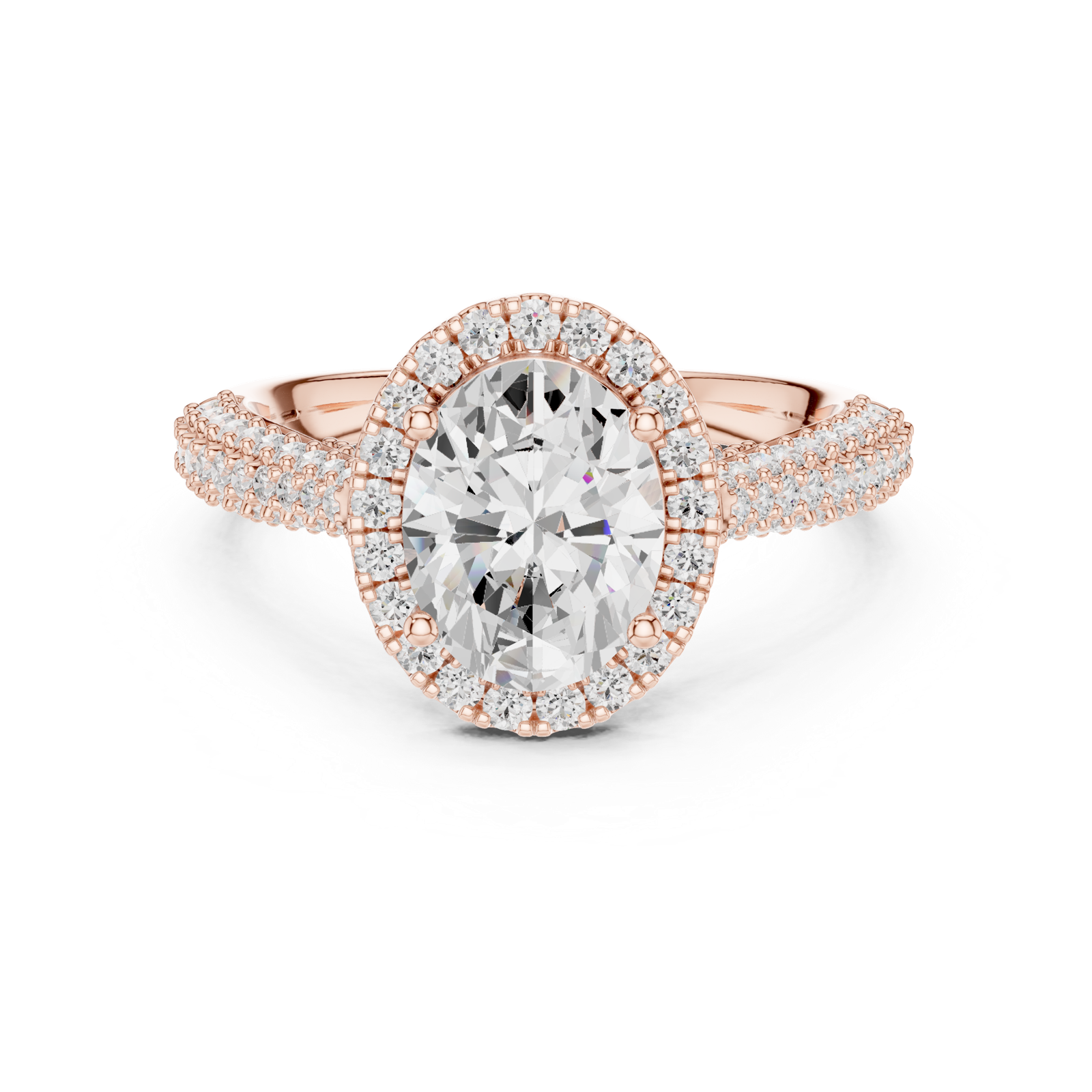 Gold Ring DDLR-364, Rose Gold, view 4