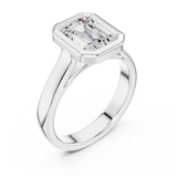 Gold Jewelry L36-3, Emerald center stone, White Gold, view 2