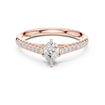 Gold Ring DDLR-586, Rose Gold, view 4