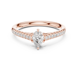 Gold Ring DDLR-586, Rose Gold, view 4