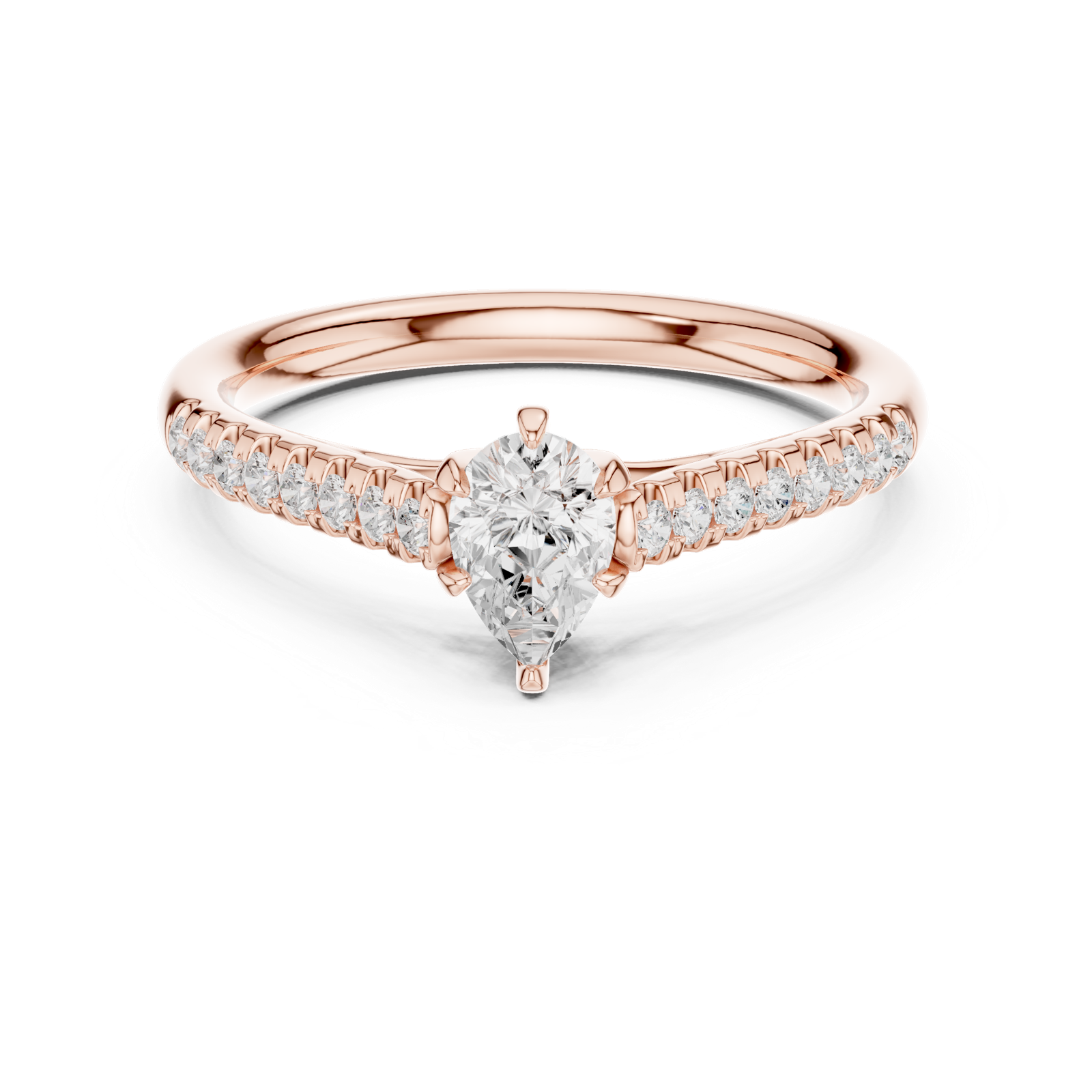 Gold Ring DDLR-586, Rose Gold, view 4