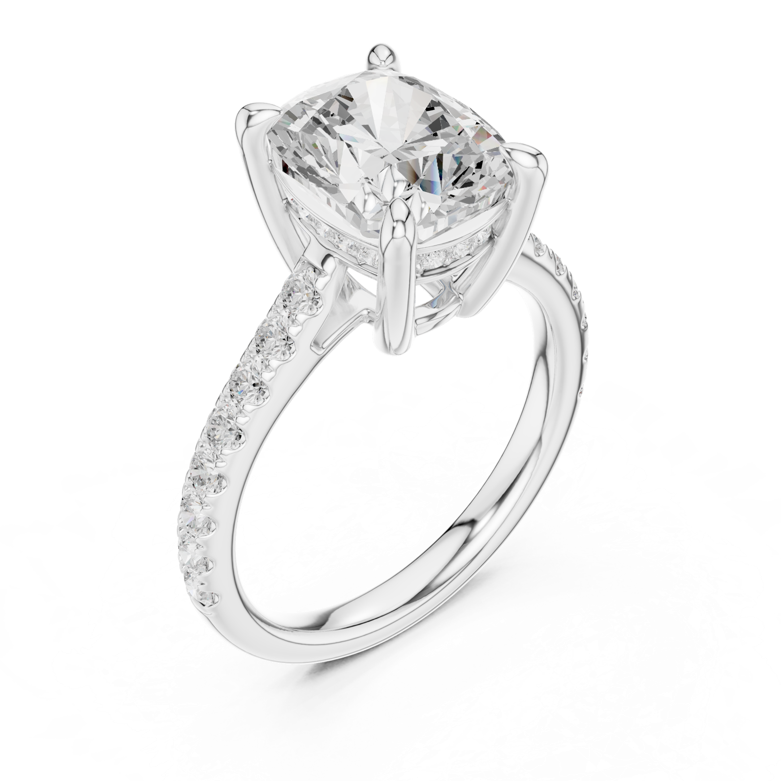 Gold Ring DDLR-250 -ECU, White Gold, view 2