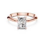 Gold Jewelry L36-6, Radiant center stone, Rose Gold, view 4