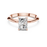 Gold Jewelry L36-6, Radiant center stone, Rose Gold, view 4