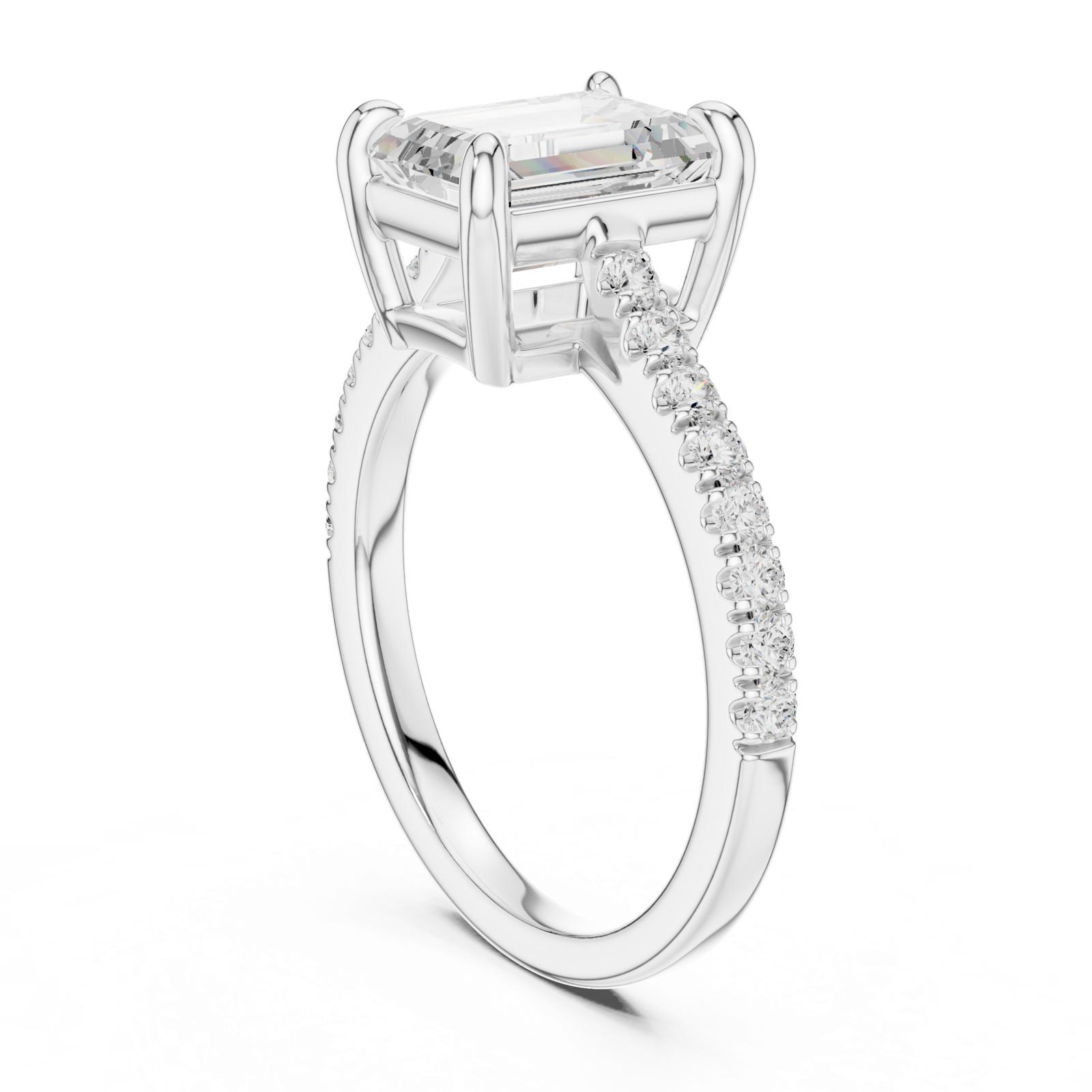 Gold Ring DDLR-876, White Gold, view 1