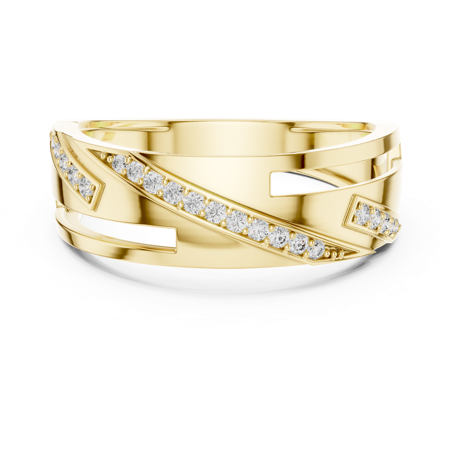 Gold Ring LR-01 (12), Yellow Gold, view 4