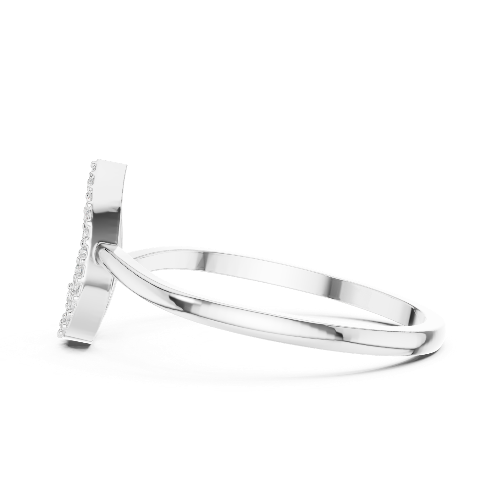 Gold Ring DDLR-469, White Gold, view 3