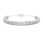 14K Solid Gold Lab Diamond Bracelet, White Gold