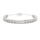 14K Solid Gold Lab Diamond Bracelet, White Gold