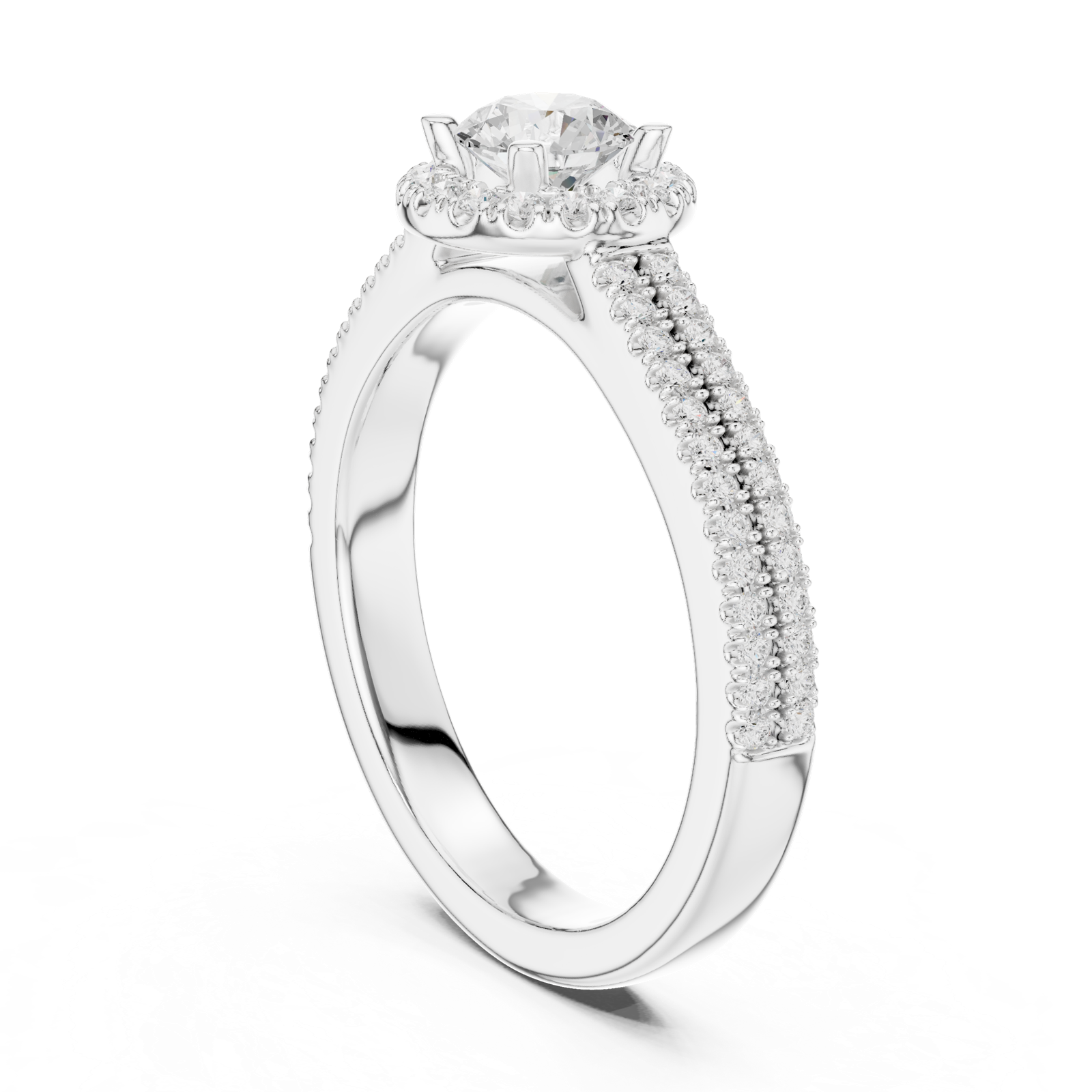 Gold Ring LR-0234, White Gold, view 1