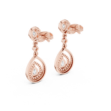 Gold Earrings 3-10007E_116_M, Rose Gold, view 3