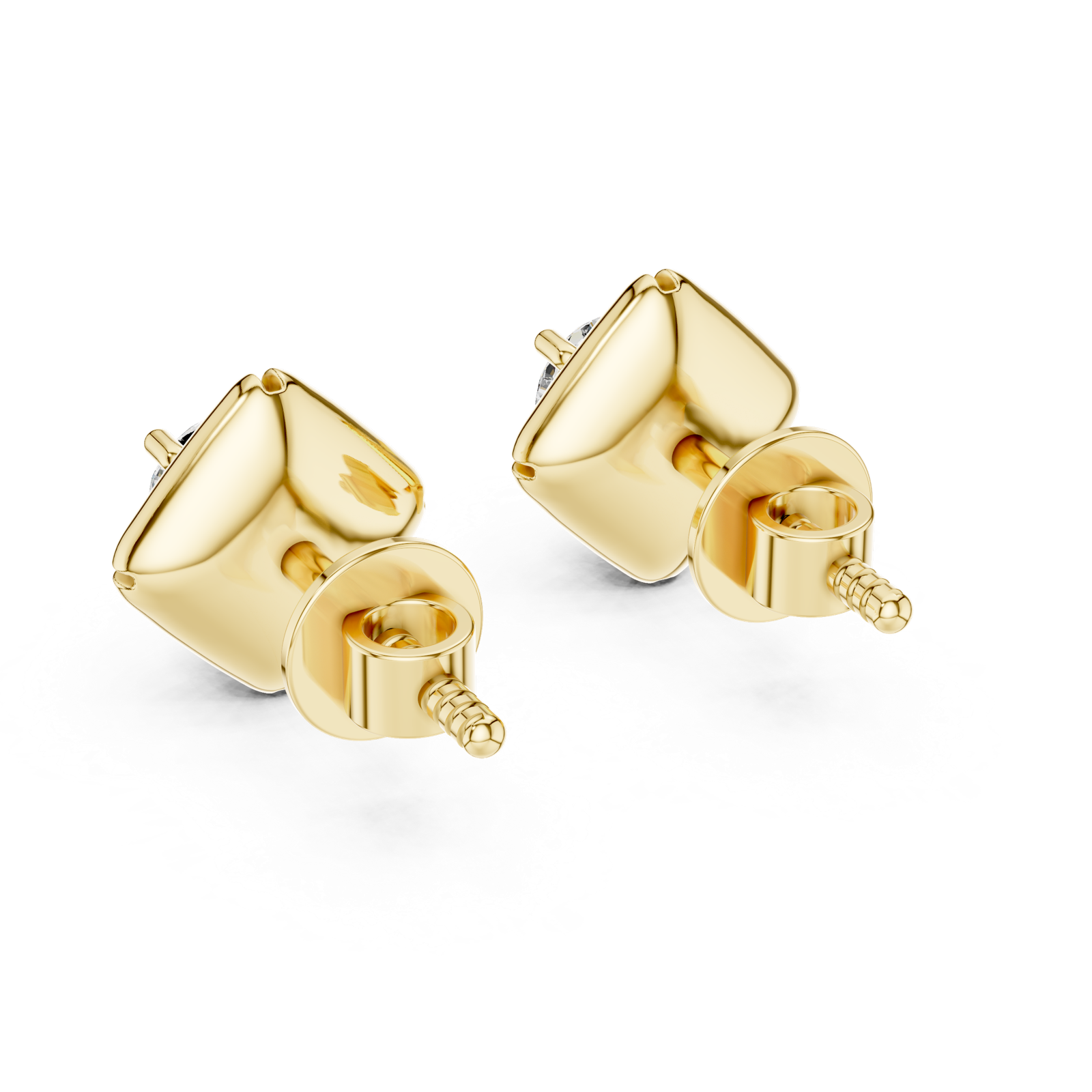 Gold Earrings ER-0019, Yellow Gold, view 3