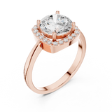 Gold Ring DDLR-809, Rose Gold, view 2