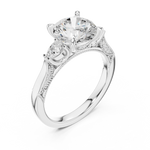 Gold Ring DDLR-1045, White Gold, view 2