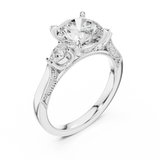 Gold Ring DDLR-1045, White Gold, view 2