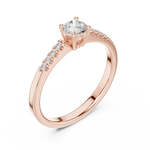 Gold Ring DDLR-834, Rose Gold, view 2