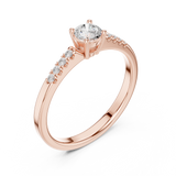 Gold Ring DDLR-834, Rose Gold, view 2
