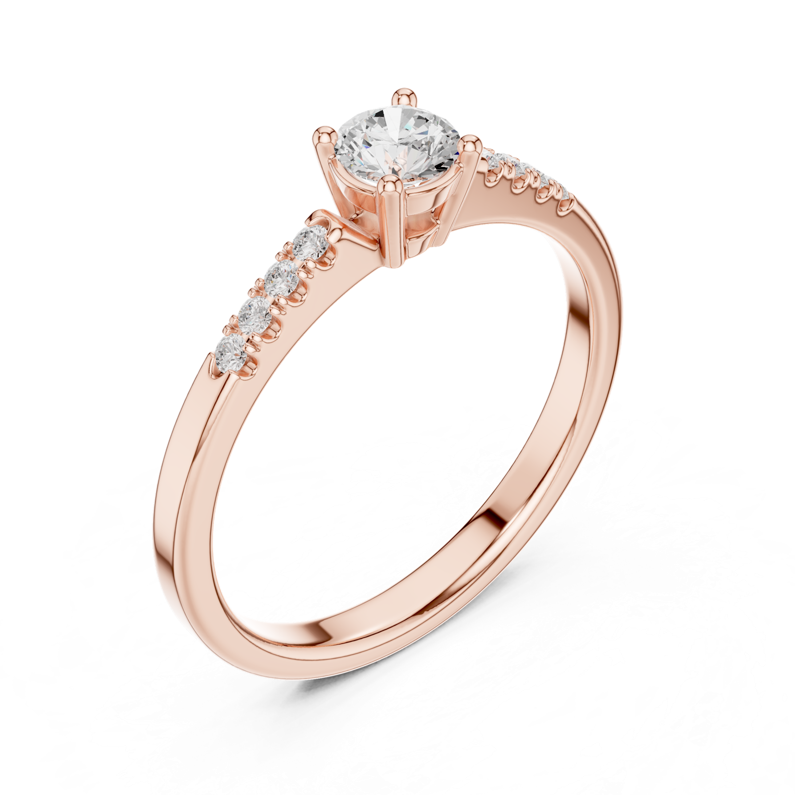 Gold Ring DDLR-834, Rose Gold, view 2